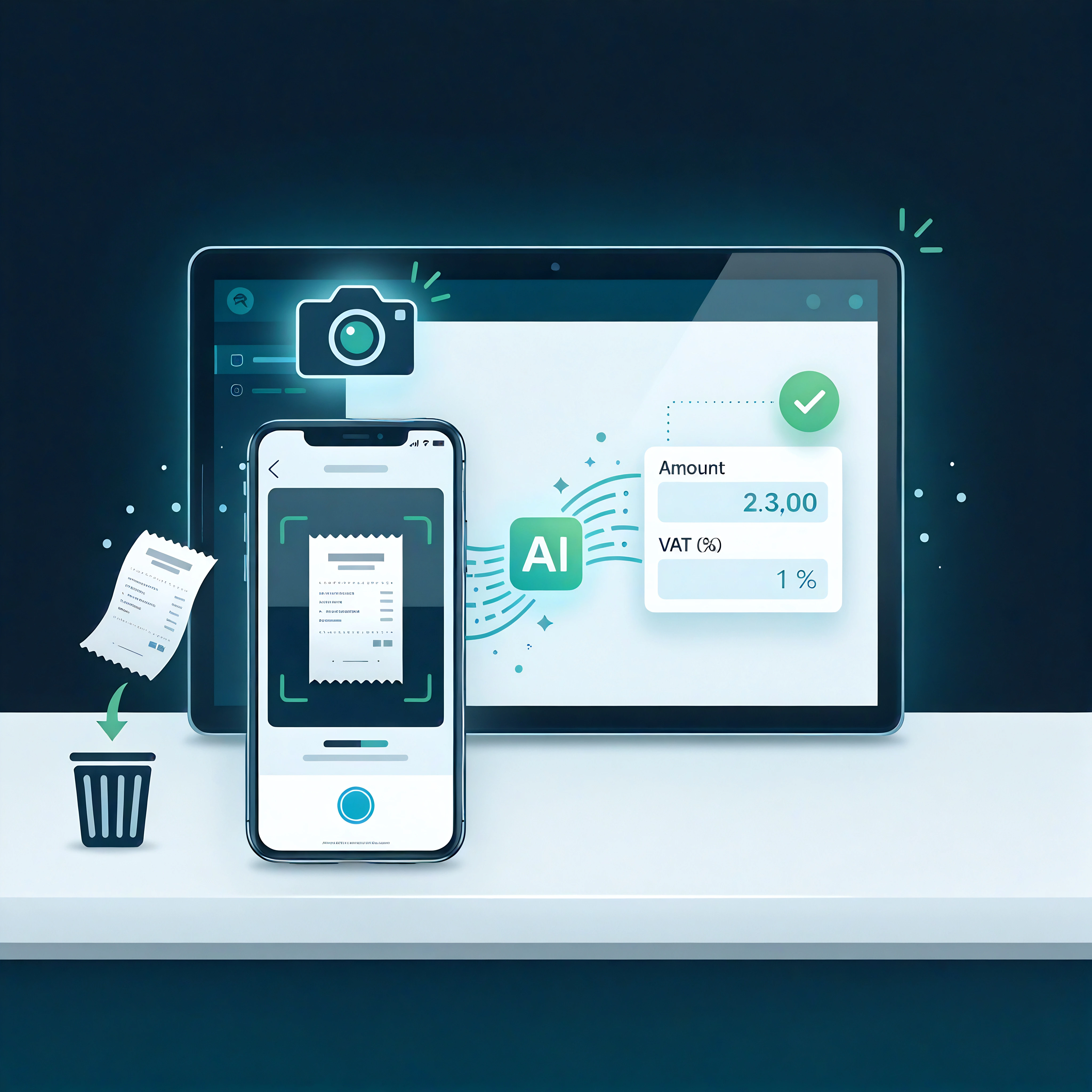 Bonnetjes uploaden met de app